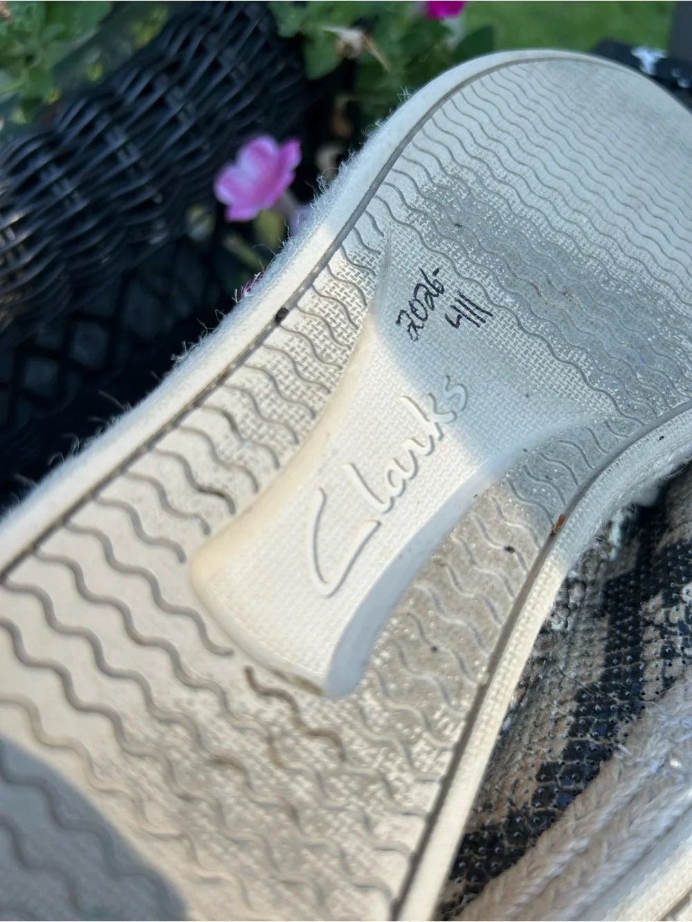Clarks Collection Women’s Slip-On Snake Print Espadrille Sneakers Size 12M